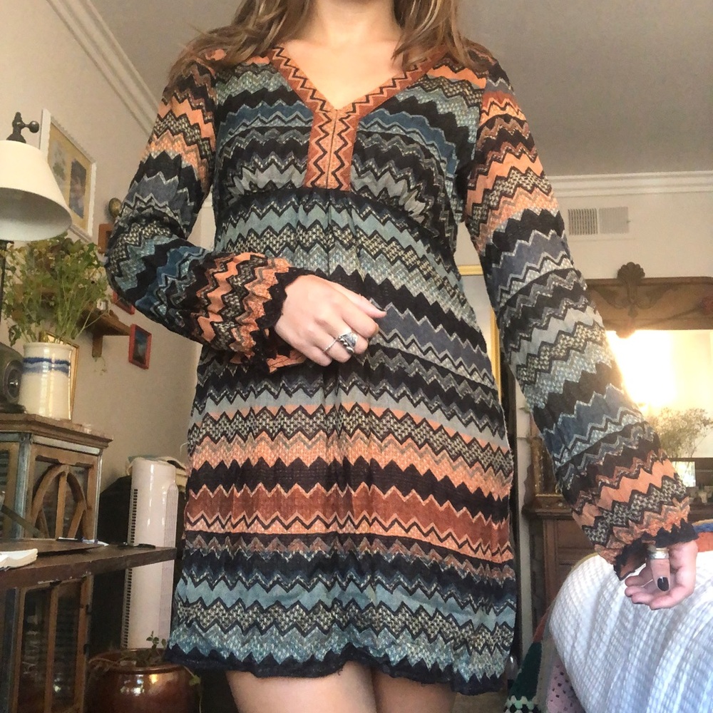 Long sleeve knit dress
